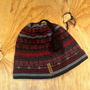 Columbia ski hat beenie with tassel youth O/S wool acrylic